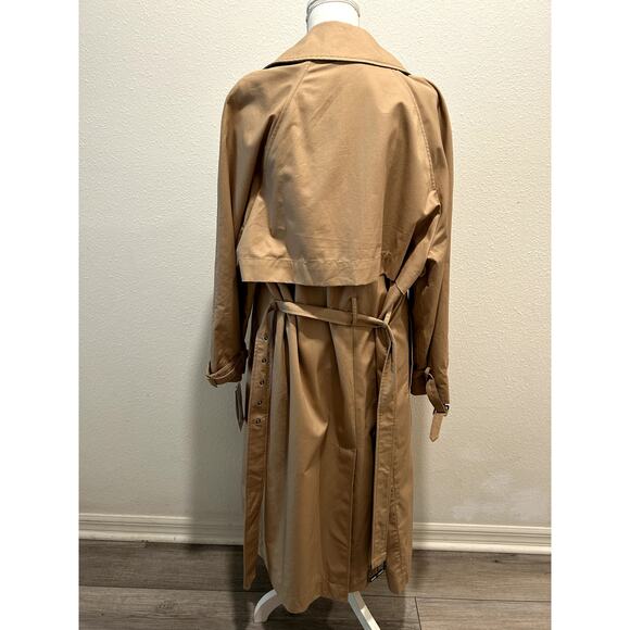 Calvin Klein Jeans Women's Soft Cotton Gabardine Trench Coat Double-Breasted L - Picture 4 of 13